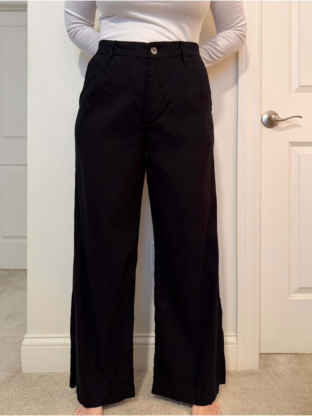 Kut from the Kloth Black Wide-Leg Chinos